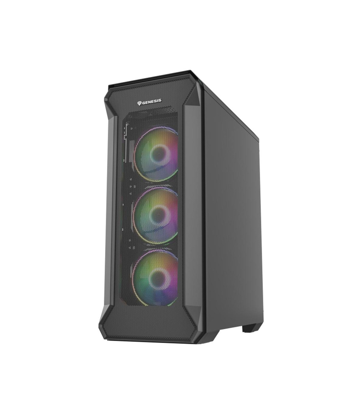 Caja ordenador gaming genesis irid 505 v2 argb atx cristal templado negra