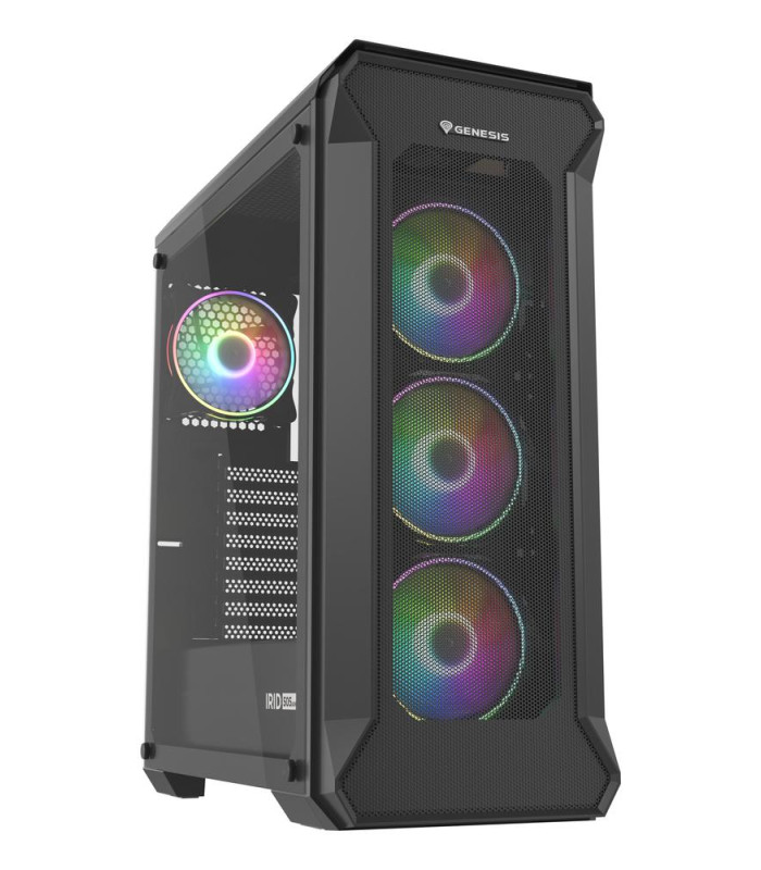 Caja ordenador gaming genesis irid 505 v2 argb atx cristal templado negra