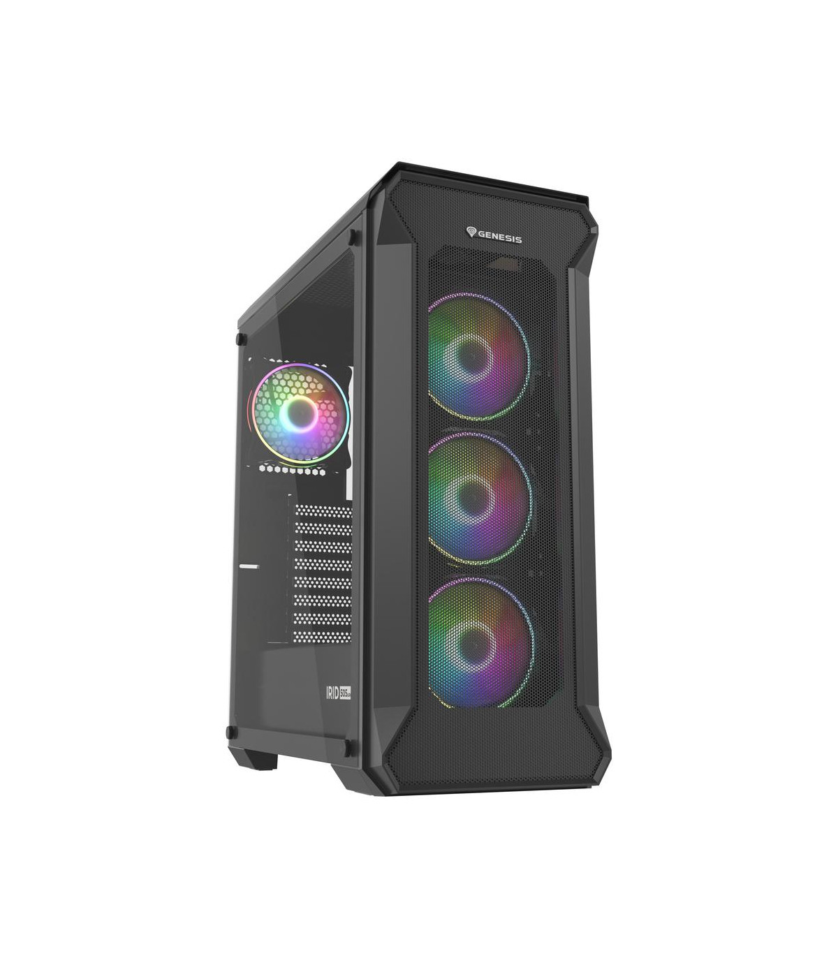 Caja ordenador gaming genesis irid 505 v2 argb atx cristal templado negra