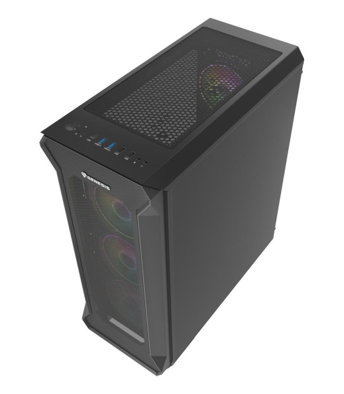 Caja ordenador gaming genesis irid 505 v2 argb atx cristal templado negra