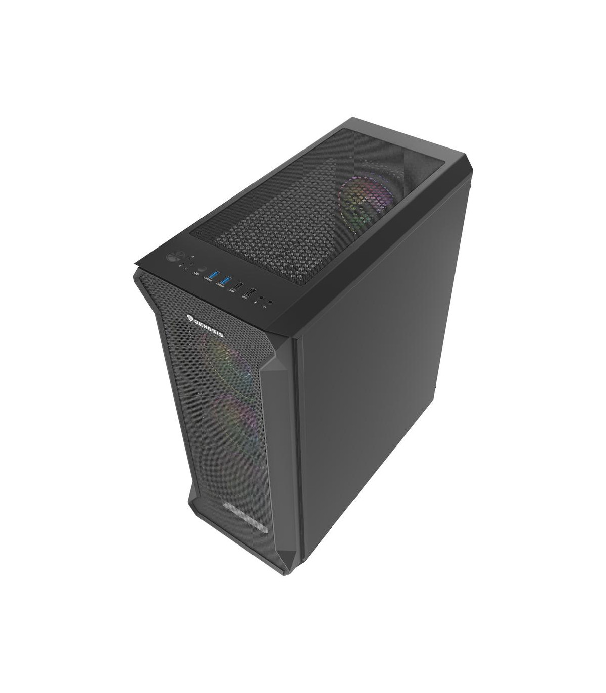 Caja ordenador gaming genesis irid 505 v2 argb atx cristal templado negra