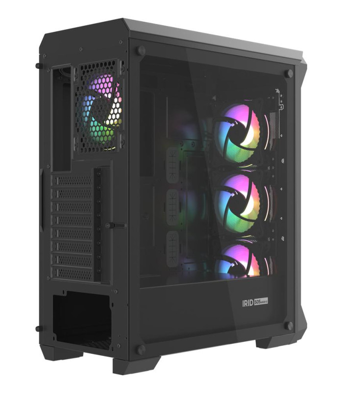Caja ordenador gaming genesis irid 505 v2 argb atx cristal templado negra