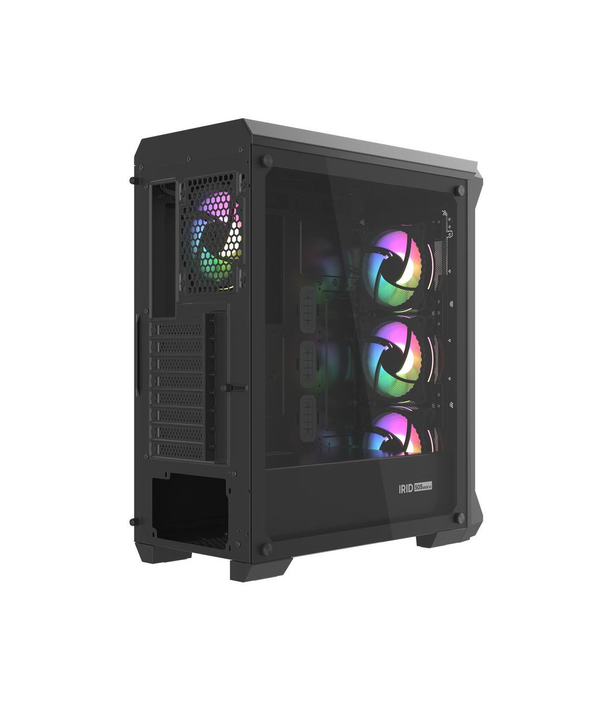 Caja ordenador gaming genesis irid 505 v2 argb atx cristal templado negra