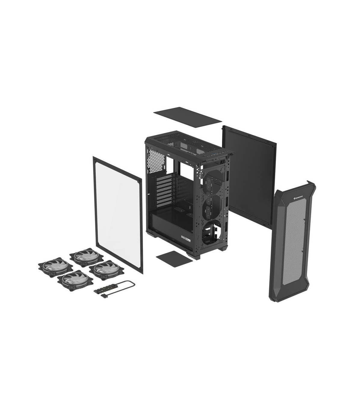 Caja ordenador gaming genesis irid 505 v2 argb atx cristal templado negra