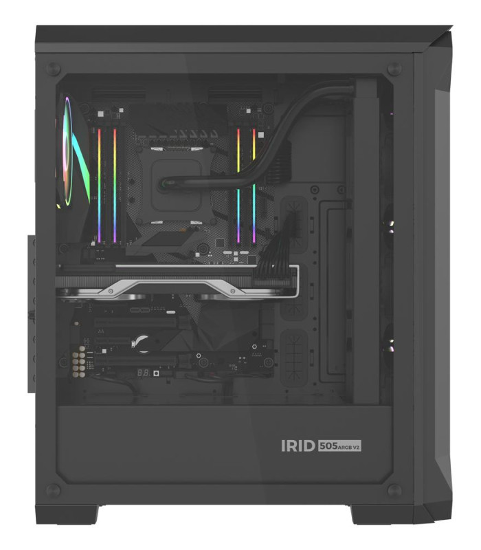 Caja ordenador gaming genesis irid 505 v2 argb atx cristal templado negra