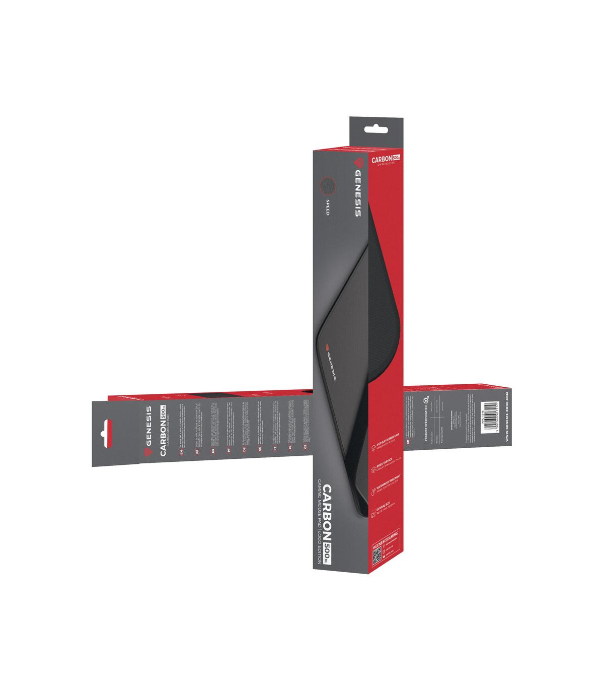 Alfombrilla gaming genesis carbon 500 xl 500x400mm logo