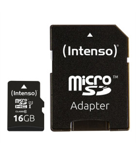 Tarjeta memoria micro sd intenso 16gb uhs - i cl10 + adaptador sd