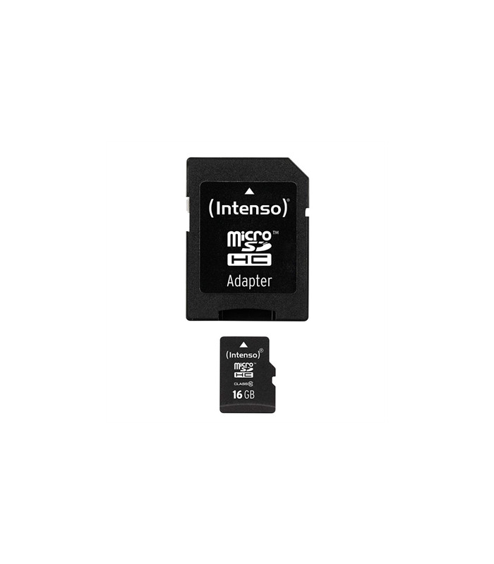 Tarjeta memoria microsd intenso 16gb cl10 + adaptador sd