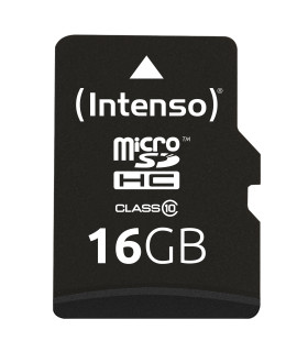 Tarjeta memoria microsd intenso 16gb cl10 + adaptador sd