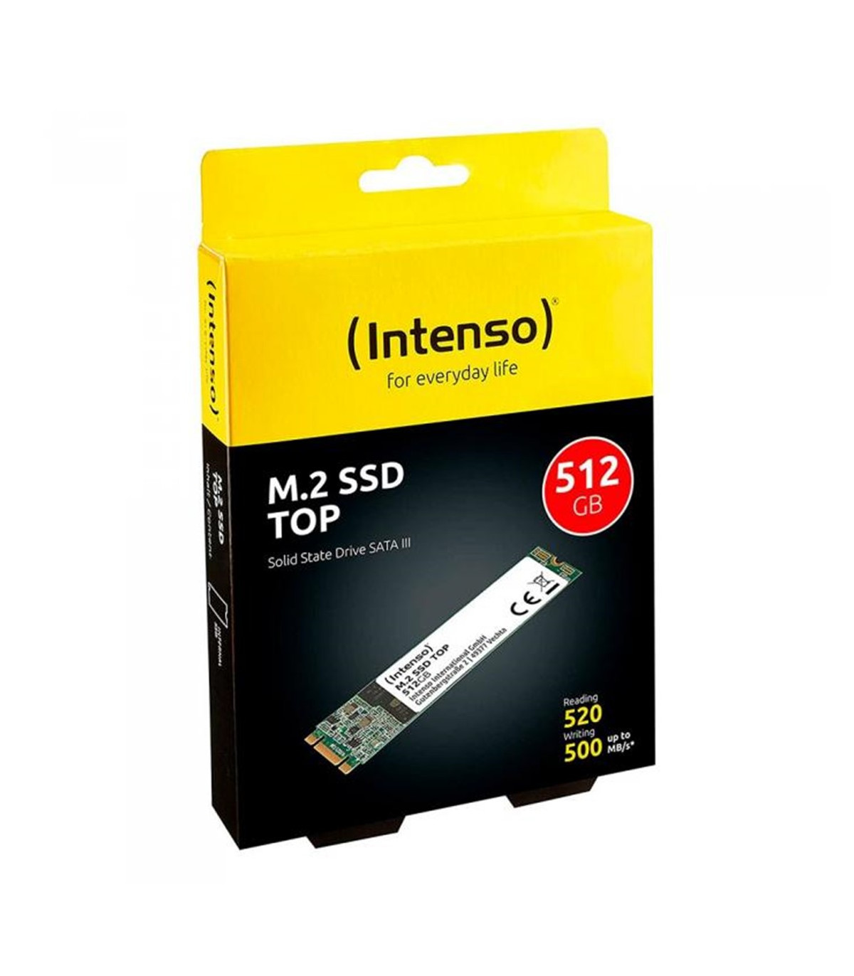 Disco duro interno solido ssd intenso top 512gb m.2 sata 3