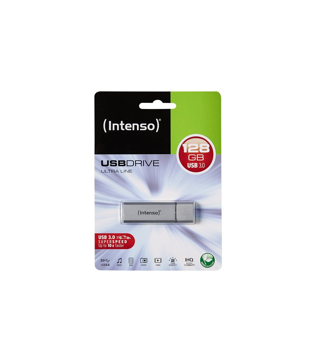 Memoria usb 3.2 intenso ultra 128gb aluminio