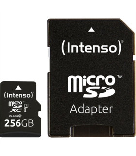Tarjeta memoria micro sd intenso 256gb uhs - i cl10 + adaptador sd
