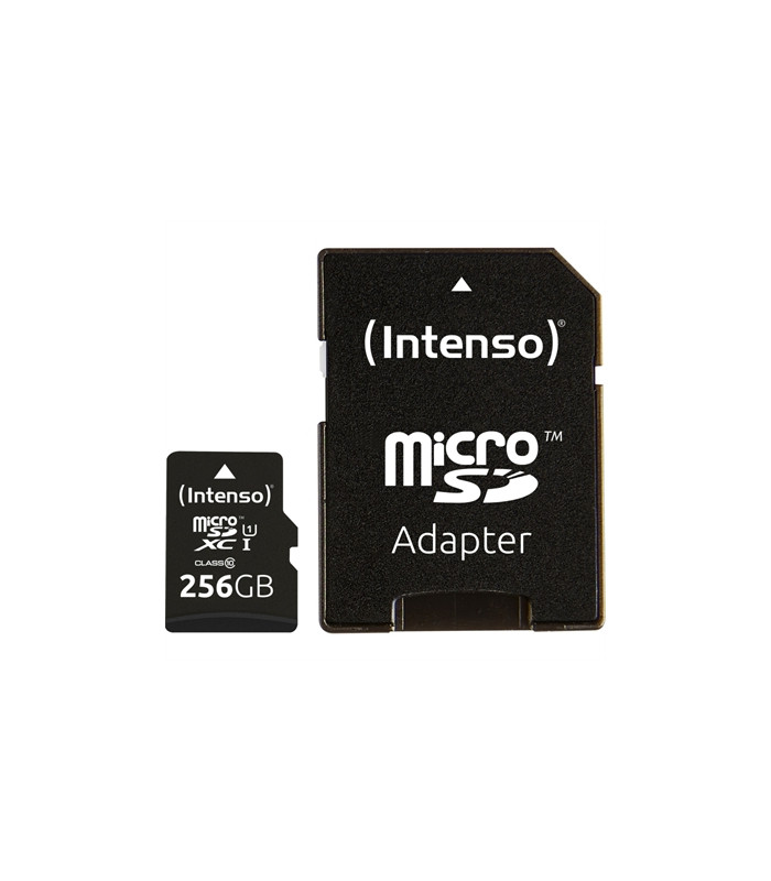 Tarjeta memoria micro sd intenso 256gb uhs - i cl10 + adaptador sd