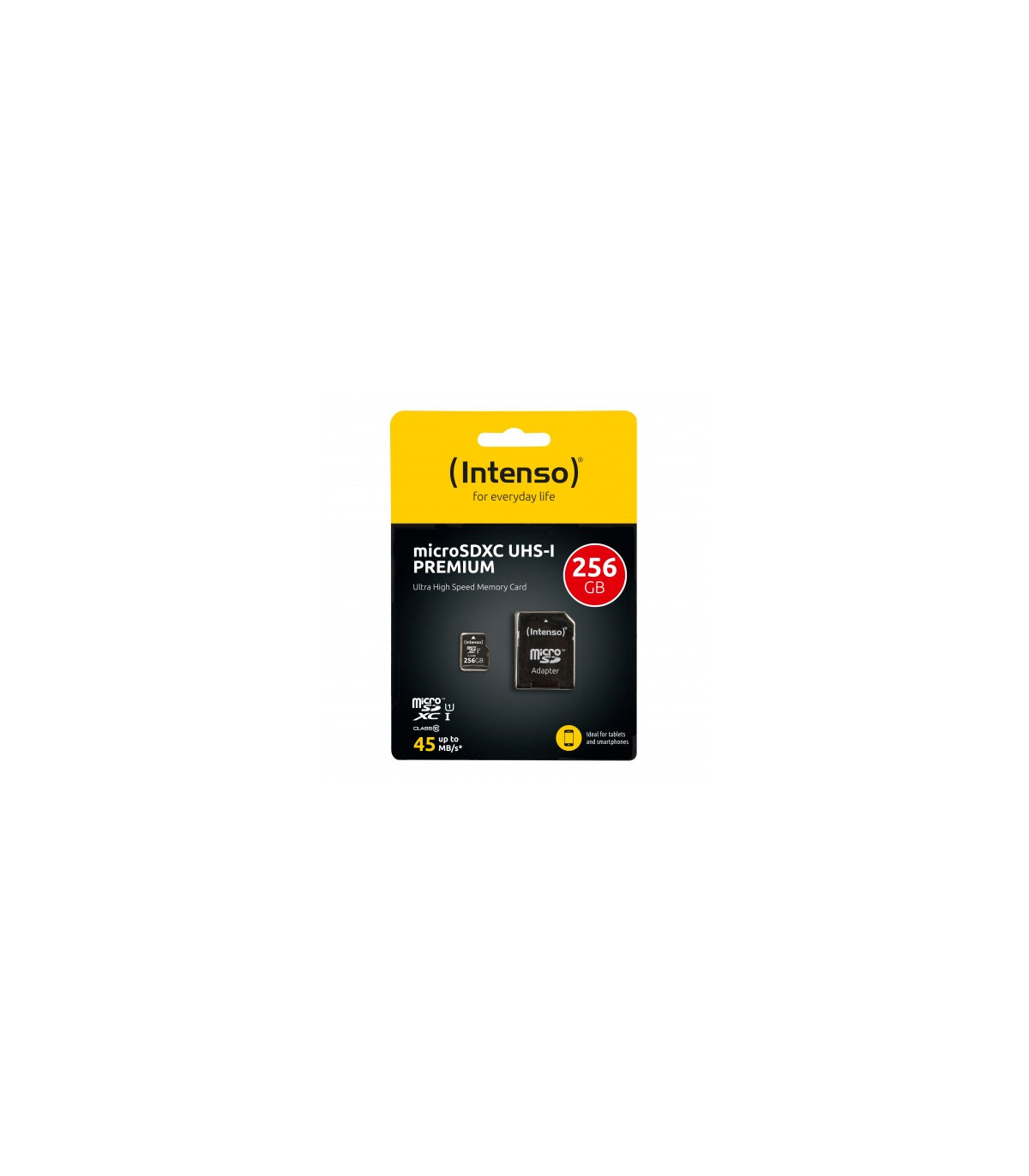 Tarjeta memoria micro sd intenso 256gb uhs - i cl10 + adaptador sd