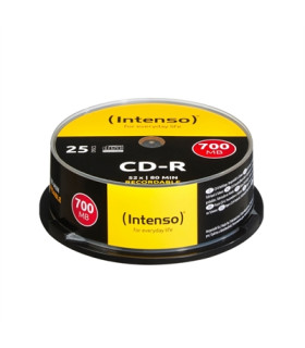 Tarrina de cd - r virgenes intenso 700mb - 80 min 25 unidades
