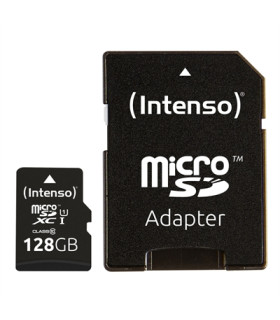 Tarjeta memoria micro sd intenso 128gb uhs - i cl10 + adaptador sd