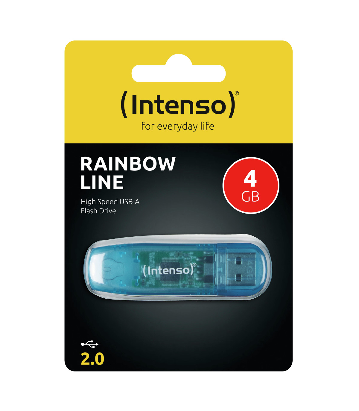 Memoria usb 2.0 intenso rainbow 4gb azul
