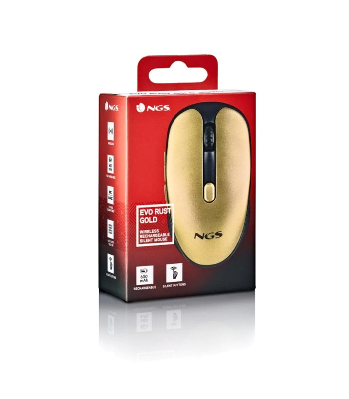 Raton inalambrico ngs evo rust gold 1600dpi