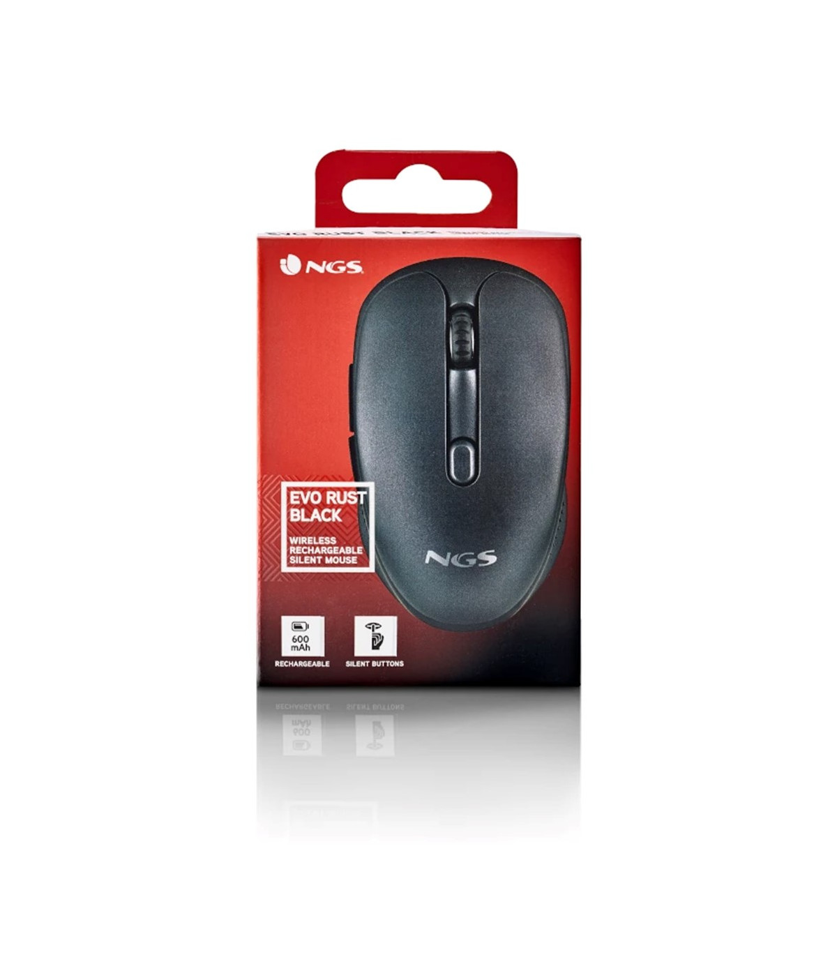 Raton inalambrico ngs evo rust black 1600dpi