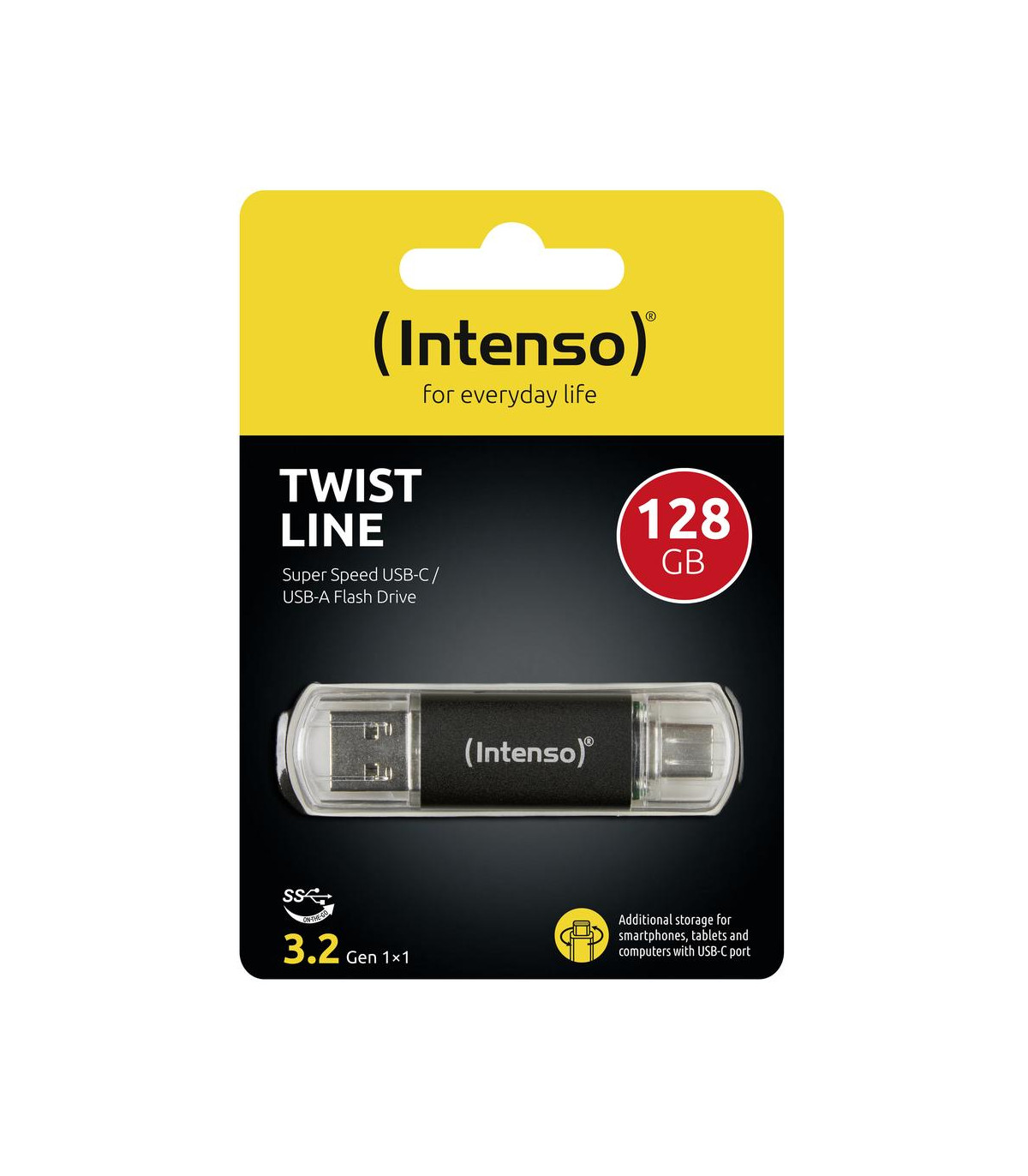 Memoria usb 3.2 intenso 128gb twist line a+c
