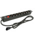 Regleta phasak 8 tomas rack 19 pulgadas con interruptor 2m negro