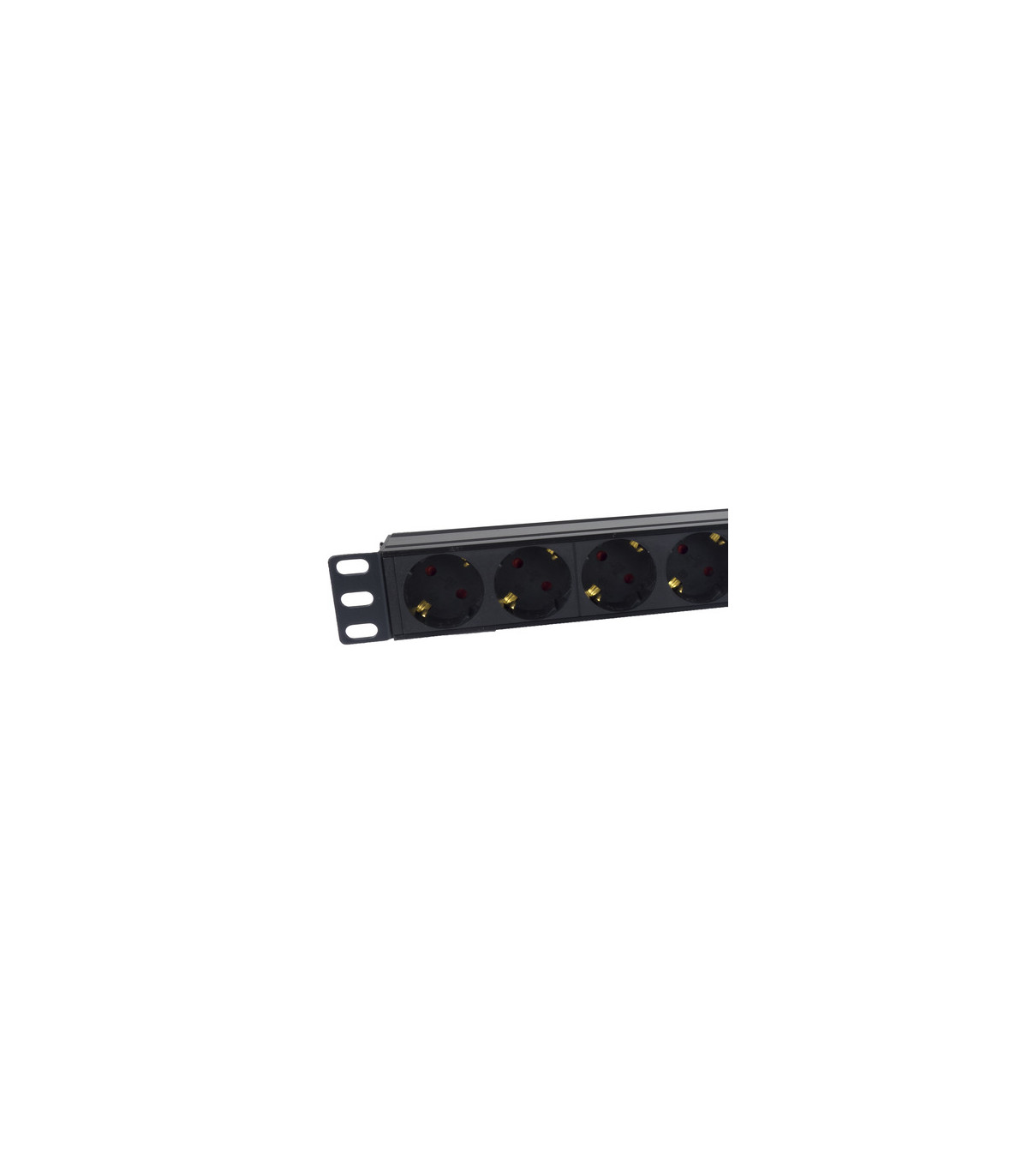 Regleta phasak 8 tomas rack 19 pulgadas con interruptor 2m negro