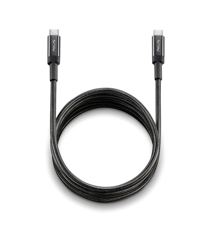 Cable usb tipo c ngs knot 100w - 2 2m -  macho - macho -  negro