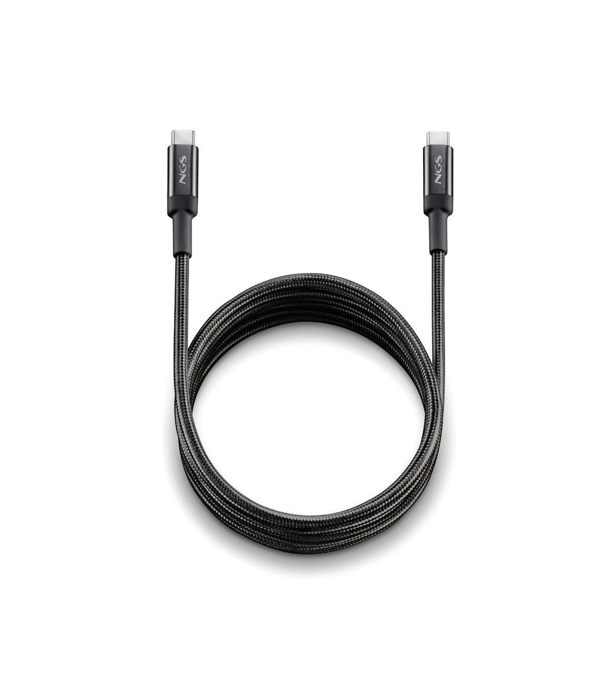 Cable usb tipo c ngs knot 100w - 2 2m -  macho - macho -  negro