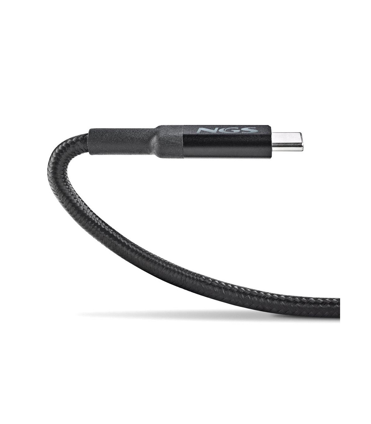 Cable usb tipo c ngs knot 100w - 2 2m -  macho - macho -  negro