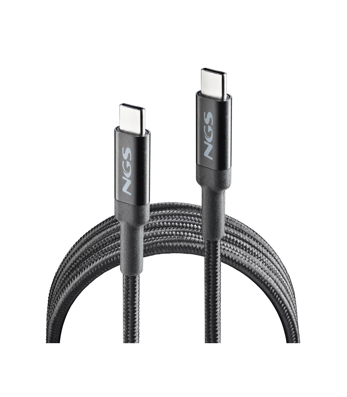 Cable usb tipo c ngs knot 100w - 2 2m -  macho - macho -  negro