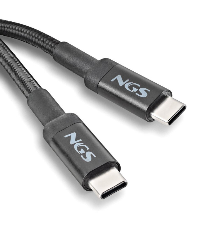 Cable usb tipo c ngs knot 100w - 2 2m -  macho - macho -  negro