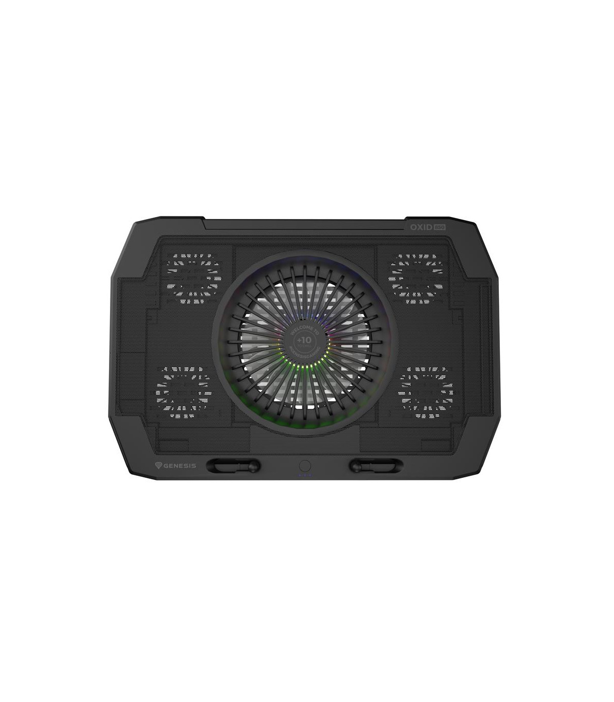 Base refrigeradora genesis oxid 850 rgb para portatil 15.6 pulgadas - 17.3 pulgadas usb