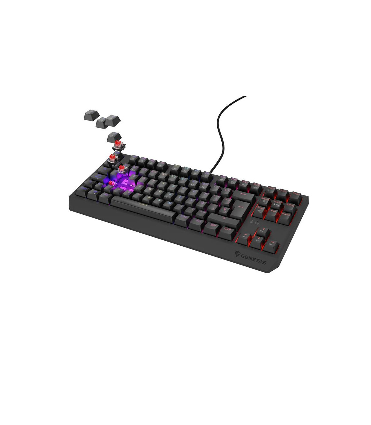 Teclado gaming genesis thor230 tkl rgb usb