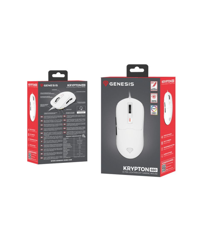 Raton gaming genesis krypton 660 blanco