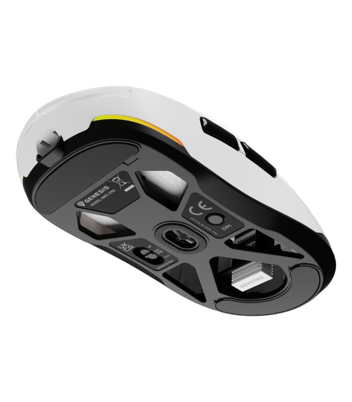 Raton inalambrico gaming genesis zircon 660 blanco