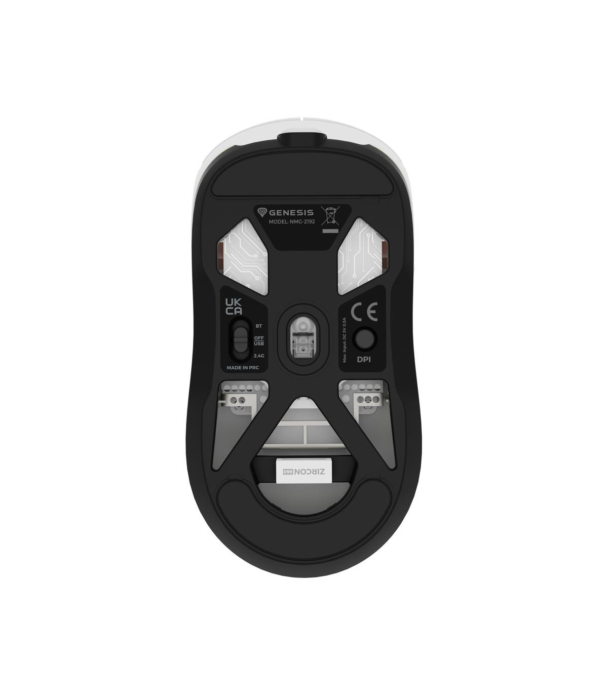 Raton inalambrico gaming genesis zircon 660 blanco