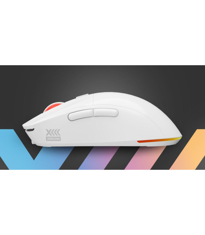 Raton inalambrico gaming genesis zircon xiii blanco