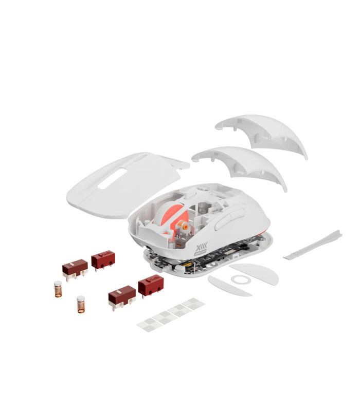 Raton inalambrico gaming genesis zircon xiii blanco