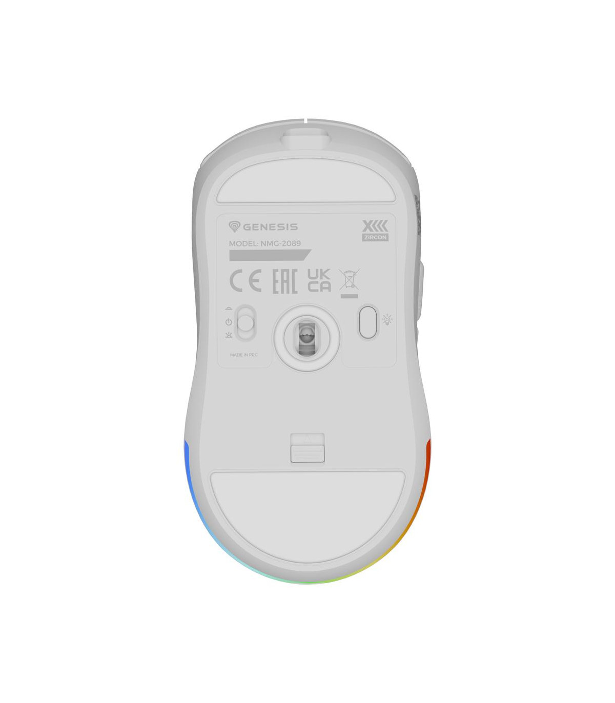 Raton inalambrico gaming genesis zircon xiii blanco
