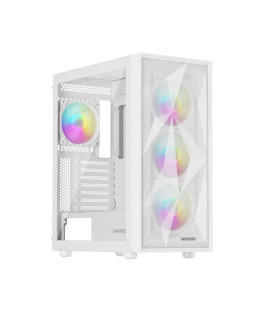 Caja ordenador gaming genesis diaxid 605 argb atx cristal templado blanca