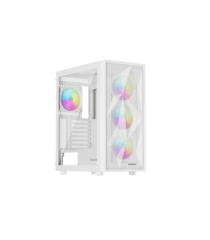 Caja ordenador gaming genesis diaxid 605 argb atx cristal templado blanca