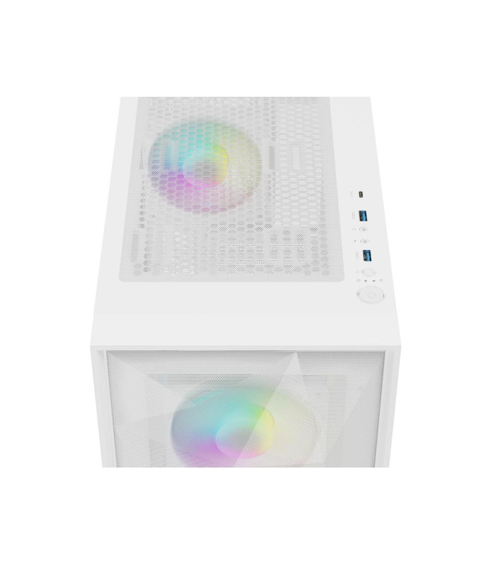 Caja ordenador gaming genesis diaxid 605 argb atx cristal templado blanca