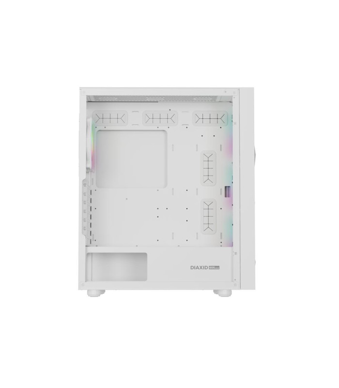Caja ordenador gaming genesis diaxid 605 argb atx cristal templado blanca