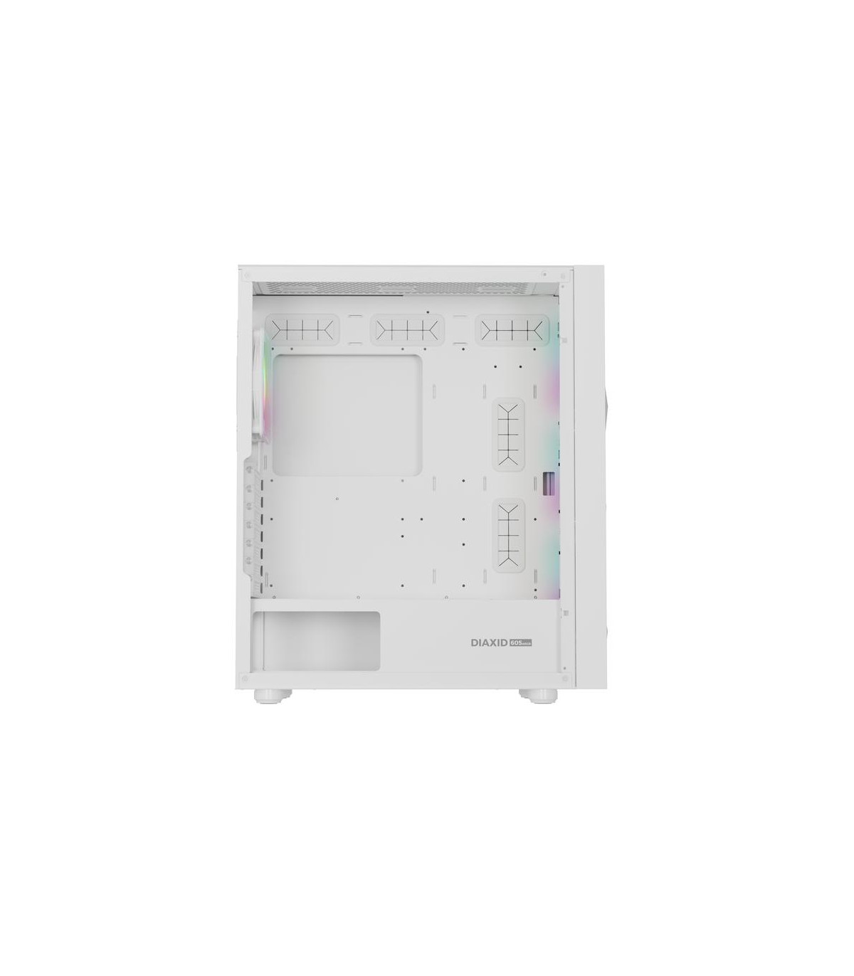 Caja ordenador gaming genesis diaxid 605 argb atx cristal templado blanca