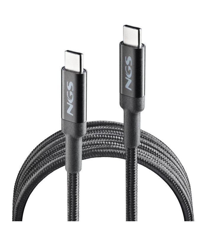Cable usb tipo c ngs knot 65w - 2 2m -  macho - macho -  negro