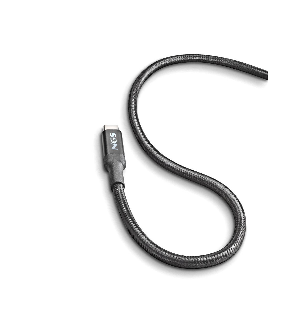 Cable usb tipo c ngs knot 65w - 2 2m -  macho - macho -  negro