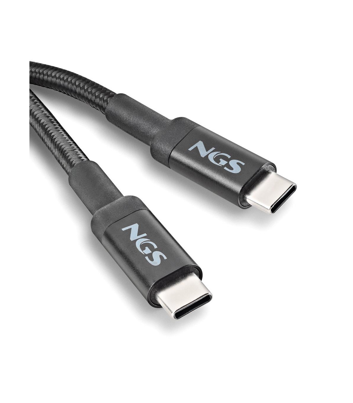 Cable usb tipo c ngs knot 65w - 2 2m -  macho - macho -  negro