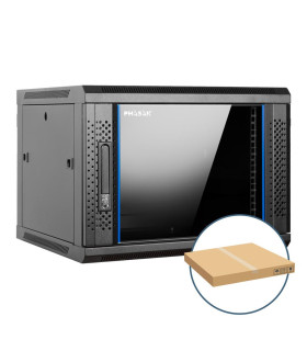 Armario rack mural 19 pulgadas phasak pro 9u 600x450 desmontado (envio flat pack) (incluyen 2 vent bolsa tornilleria)