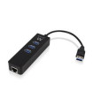 Hub usb ewent 3 puertos + 1 puerto gigabit lan - usb 3.1 gen 1