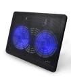 Soporte - base refrigeracion para ordenador portatil ewent ew1256 - 2 ventiladores - hasta 17 pulgadas